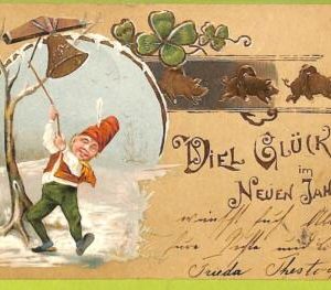 af6750 -   VINTAGE POSTCARD - DWARFS Gnomes - 1912, Embossed