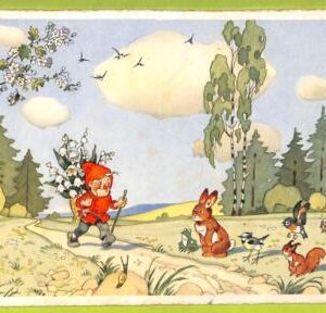 af6740 -   VINTAGE POSTCARD - DWARFS Gnomes