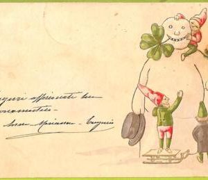af6756 -   VINTAGE POSTCARD - DWARFS Gnomes - Embossed