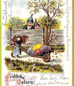 af6742 -   VINTAGE POSTCARD - DWARFS Gnomes