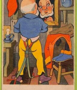 af6760 -   VINTAGE POSTCARD - DWARFS Gnomes