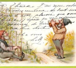 af6763 -   VINTAGE POSTCARD - DWARFS Gnomes - 1900