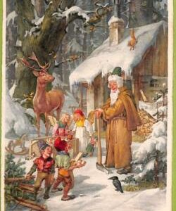 af6767  -   VINTAGE POSTCARD - DWARFS Gnomes - 1932