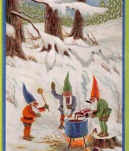 af6772 -   VINTAGE POSTCARD - DWARFS Gnomes - 1924