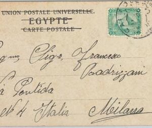 62554 - EGYPT - POSTAL HISTORY - POSTCARD to ITALY 1906: SHEPPERD'S HOTEL
