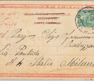 62555 - EGYPT - POSTAL HISTORY - POSTCARD to ITALY 1905 : SHEPPERD'S HOTEL