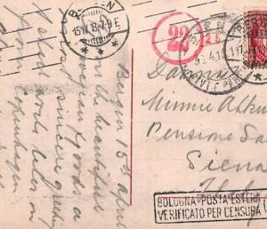 ac0225 - NORWAY - POSTAL HISTORY -  POSTCARD from Bergen to Italy -  1918