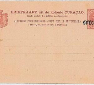 37468 - Curaçao CURACAO - Postal Stationery card overprinted SPECIMEN