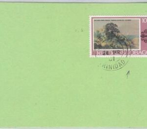 40143 - TRINIDAD & TOBAGO postal history CARD with nice postmark: ABYSSINIA !!