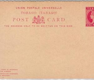 40134 - TOBAGO - POSTAL STATIONERY CARD: Higgings & Gage # 8 - DOUBLE CARD