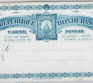 40346 HONDURAS - - POSTAL STATIONERY CARD: Higgings & Gage # 6
