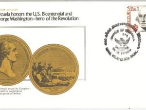 45529-VENEZUELA-POSTAL HISTORY-FDC COVER 1976: Washington AMERICAN BICENTENIAL