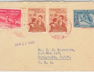 45578 - BOLIVIA - POSTAL HISTORY - Cover to USA 1955WATERFALLS
