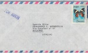 49387 VENEZUELA - POSTAL HISTORY - AIRMAIL COVER - CHRISTMAS Butterflies 1960