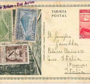45659 - VENEZUELA - POSTAL HISTORY - Stationery CARD 1952 CYCLING  Boats