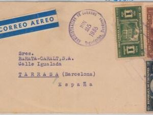 47997 - HONDURAS - POSTAL HISTORY - TRANSATLANTIC MAIL COVER to SPAIN 1935