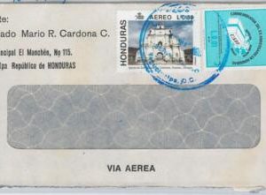 48006 - HONDURAS - POSTAL HISTORY - COVER to ITALY 1993 BUTTERFLIES ROTAR