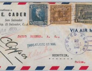48137 VENEZUELA - POSTAL HISTORY - AIRMAIL COVER to SWITZERLAND 1946 via CLIPPER