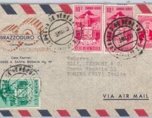 48143 VENEZUELA - POSTAL HISTORY - AIRMAIL COVER to ITALY 1953