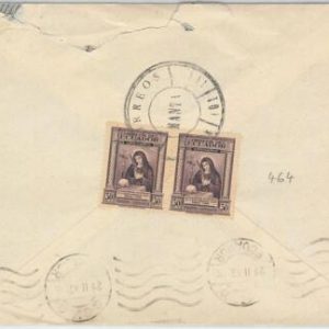 56468 - ECUADOR - POSTAL HISTORY: COVER from MANTA 1947