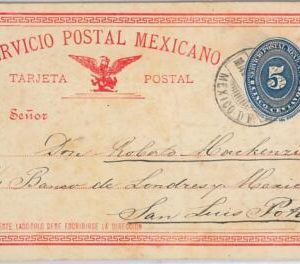 58633 - MEXICO - POSTAL HISTORY: STATIONERY CARD to SNT LOUIS, USA 1891