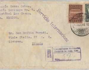 58640 - MEXICO - POSTAL HISTORY: REGISTERED COVER to ITALY 1948