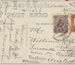58642 - MEXICO - POSTAL HISTORY: POSTCARD to VICTORIA Australia 1912