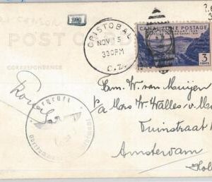 58658 PANAMA Canal Zone POSTAL HISTORY - Card to HOLLAND w GERMAN CENSOR