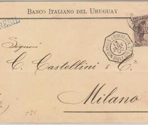 58698 - URUGUAY - POSTAL HISTORY: COVER to ITALY - 1900