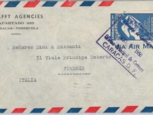 58705 - VENEZUELA - POSTAL HISTORY: COVER to ITALY - 1950