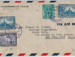 58713 - VENEZUELA - POSTAL HISTORY: AIRMAIL COVER to USA - 1941 Airplanes