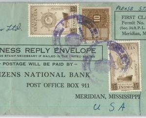 58725 - VENEZUELA - POSTAL HISTORY: REVENUE stamp used on COVER to USA - BOATS