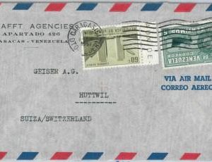 58720 - VENEZUELA - POSTAL HISTORY: COVER to SWITZERLAND 1957 - BOATS