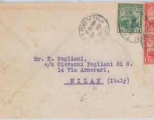 59573 - TRINIDAD & TOBAGO - POSTAL HISTORY: COVER to ITALY - 1921