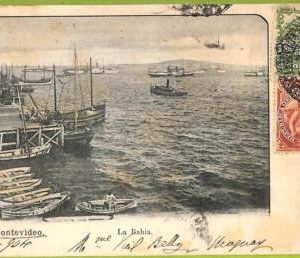 af2555 - URUGUAY - VINTAGE POSTCARD - MONTEVIDEO - La Bahia - 1904