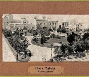 af2605 - URUGUAY - VINTAGE POSTCARD - MONTEVIDEO - Plaza Zabala
