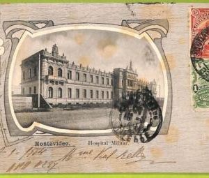 af2579 - URUGUAY - VINTAGE POSTCARD - MONTEVIDEO - 1904, Hospital Militar