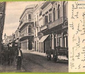 af2672  - URUGUAY - VINTAGE POSTCARD - MONTEVIDEO - Calle Colon - 1912