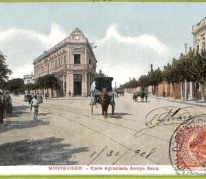 af2690  - URUGUAY - VINTAGE POSTCARD - MONTEVIDEO - 1908