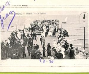 af2668  - URUGUAY - VINTAGE POSTCARD - MONTEVIDEO - Pocitos - 1908