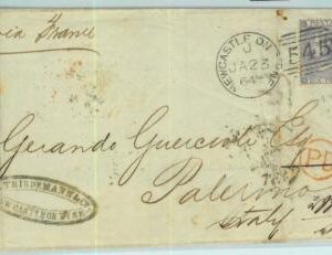 BK0739 - GB - POSTAL HISTORY - SG # 84 on COVER from NEWCASTLE to ITALY 1864