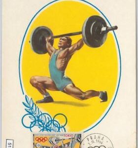 51292 - Czechoslovakia - MAXIMUM CARD-1964 OLYMPIC GAMES in TOKYO Weightlifting