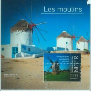 M1518 - NIGER - ERROR, 2013 MISSPERF BLATT: Windmühlen, Griechenland,...