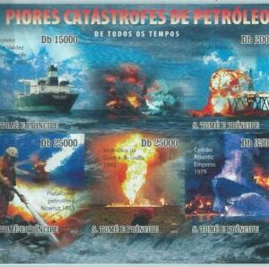 M1609 - S TOME & PRINCIPE - 2010 IMPERF stamp SHEET: Oil  disaster Petrol
