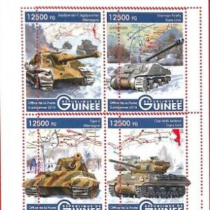 A5005 - GUINEA - ERROR - Hoja de sellos MISPERF 2019 Battle of the Bulge...