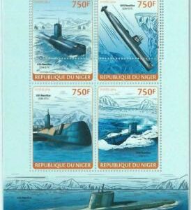 M1561 - NIGER, FEHLER, 2014 MISSPERF-BLATT: U-Boote, Boote, USS Nautilus