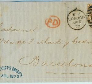 BK0798 - GB - POSTAL HISTORY - SG # 122 P. 11 on COVER 1st WEEK of USE: 19.04.72