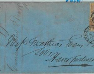 BK0715  -  GB  -  POSTAL HISTORY  -  1/2 d.* 2 different plates on COVER - 1875
