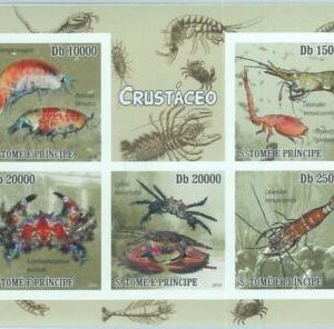 M1614 - S TOME & PRINCIPE - 2010  IMPERF stamp  SHEET: Crustaceans, crabs