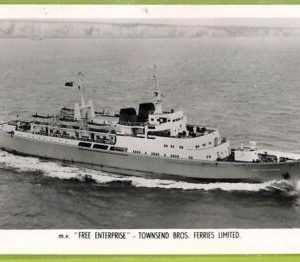 af7346 - FRANCE - VINTAGE POSTCARD Ansichtskarten - 1963  SHIP "FREE ENTERPRICE"